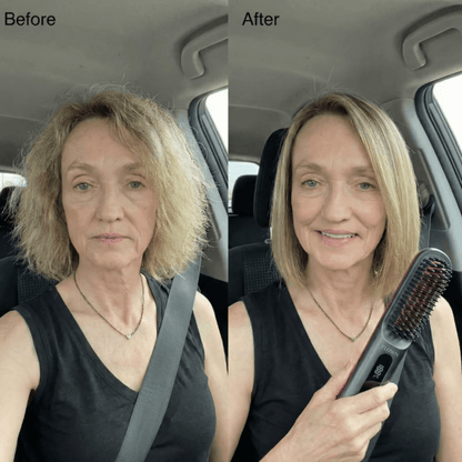[NEW] FLOWN Portable Straightener Brush - GoBrush PRO + Free Leather Pouch