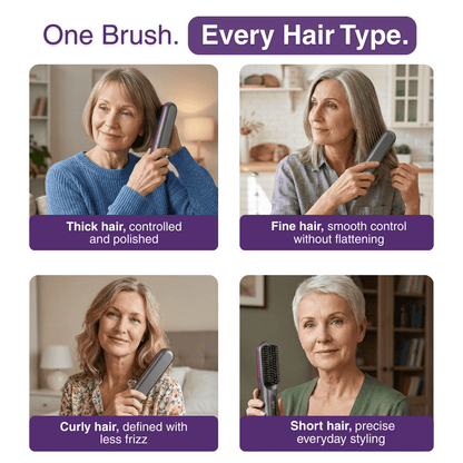 [NEW] FLOWN Portable Straightener Brush - GoBrush PRO + Free Leather Pouch