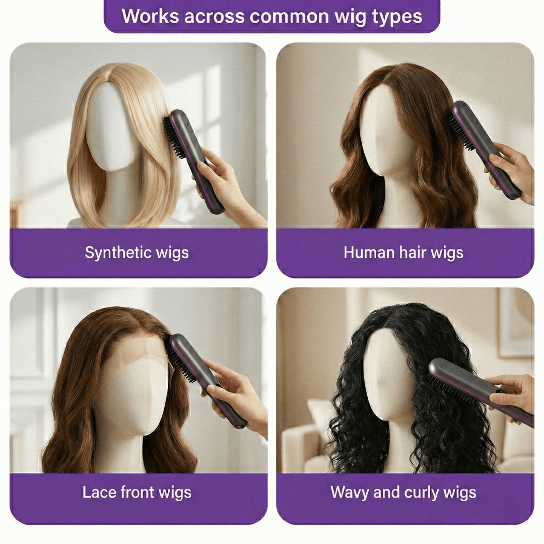[NEW] FLOWN Portable Straightener Brush - GoBrush PRO + Free Leather Pouch